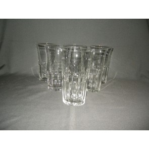 gebruikt glas / kristal glazen 008. 6 hoge water- / wijnglazen