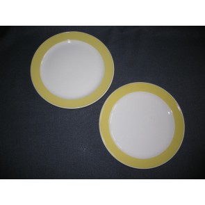 Villeroy & Boch fel geel 015. 2 borden, gele rand O18,7 cm.