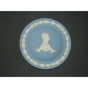 Wedgwood Jasperware blauw 043. bordje O11 cm. Royal Wedding July 1981 Prins Charles